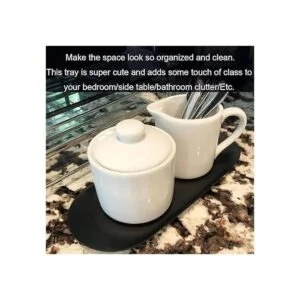 Bandeja decorativa de acero inoxidable juego de 2 9_4