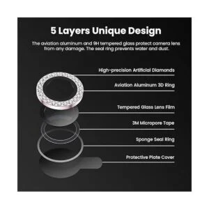 Tensea Protector de lente de cámara para iPhone 13 Mini_5