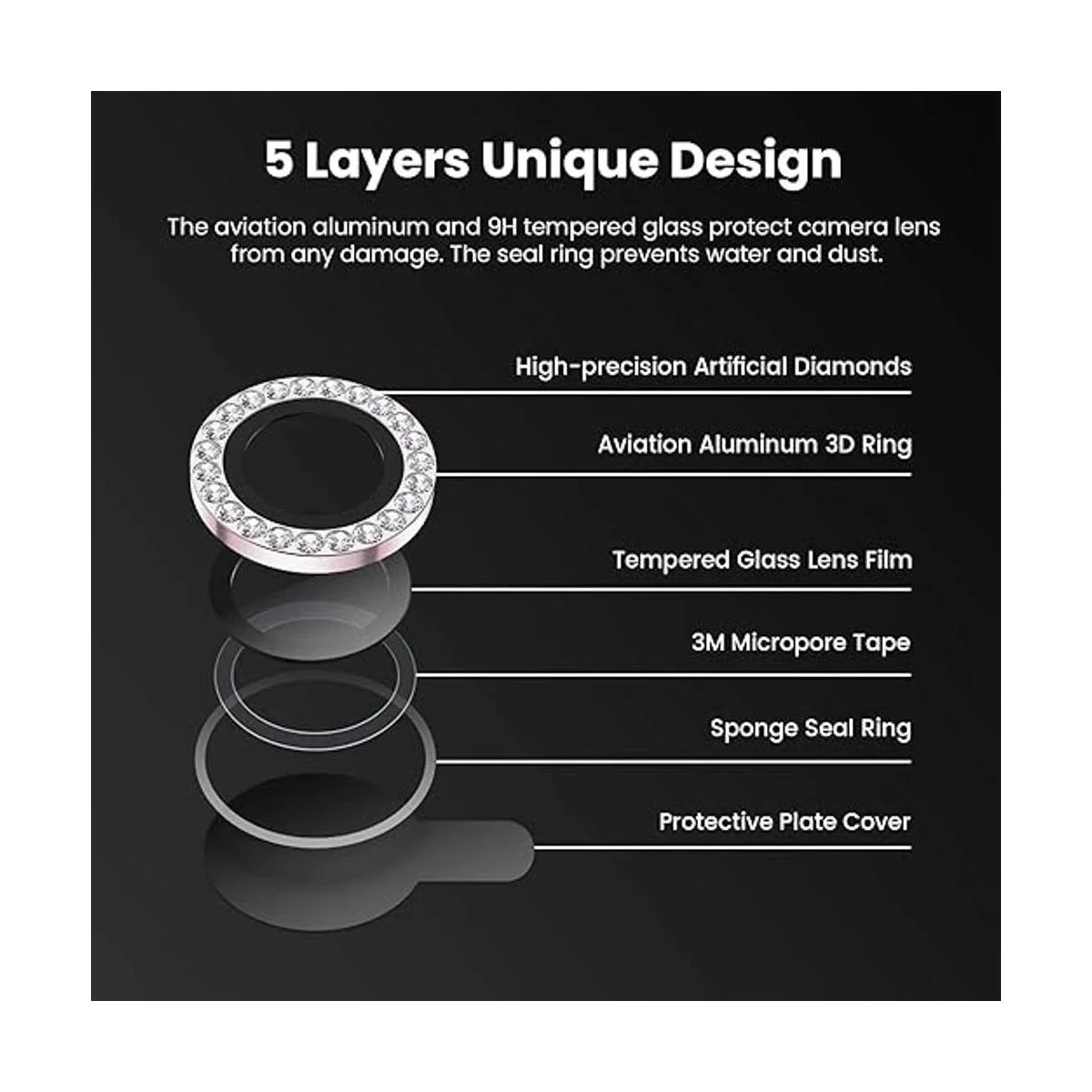 Tensea Protector de lente de cámara para iPhone 13 Mini_5