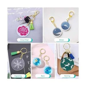 Audab Llavero acrílico en blanco 120 llaveros en blanco_3