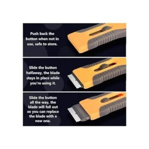 Rasqueta de cuchilla de afeitar 2 raspadores retráctiles_3