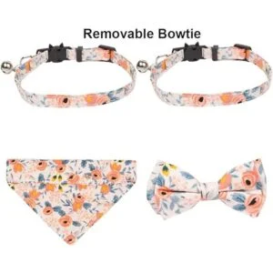 ADOGGYGO Collar de gato con bonita campana de corbatín_4