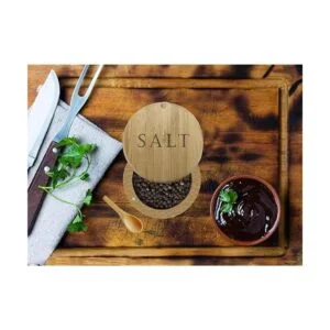 Salero caja de sal de bambú recipiente de sal con_5