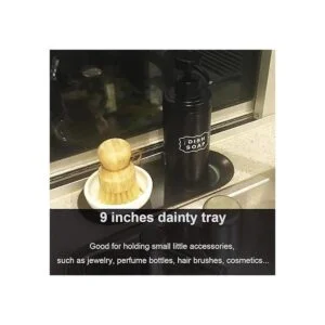 Bandeja decorativa de acero inoxidable juego de 2 9_5