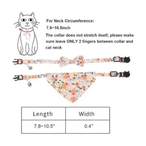 ADOGGYGO Collar de gato con bonita campana de corbatín_5
