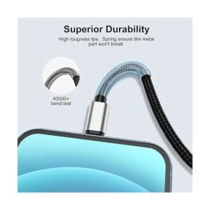 Cable de carga extra largo para iPhone de 15 pies_2