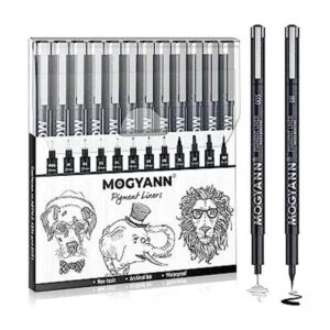 Mogyann Bolígrafos de dibujo de color negro para dibujar_1