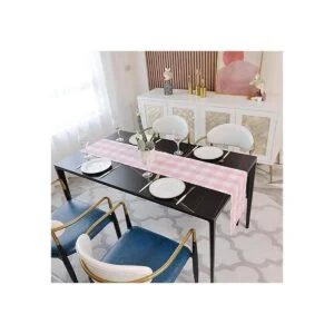 NATUS WEAVER Camino de mesa de estilo rústico de 2 lados_7