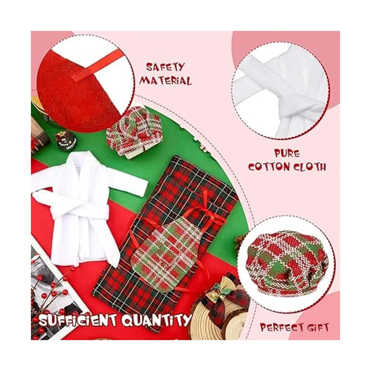 Saco de dormir accesorio de Navidad para muñeca elfa_5