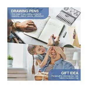 Mogyann Bolígrafos de dibujo de color negro para dibujar_7