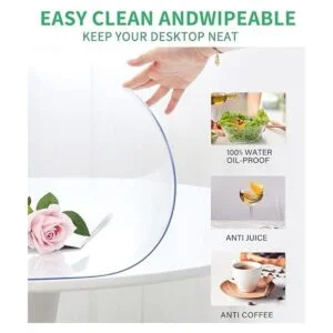 WingCanto Protector de mesa transparente de 12 x 24_5