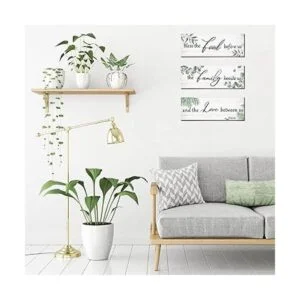 3 piezas de madera de eucalipto cartel de pared bendice_4