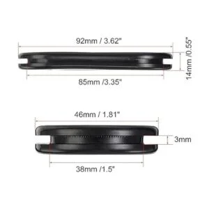 uxcell Ojales de goma ovalados de doble cara tamaño 3.346_2