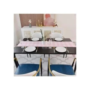 NATUS WEAVER Camino de mesa de estilo rústico de 2 lados_6