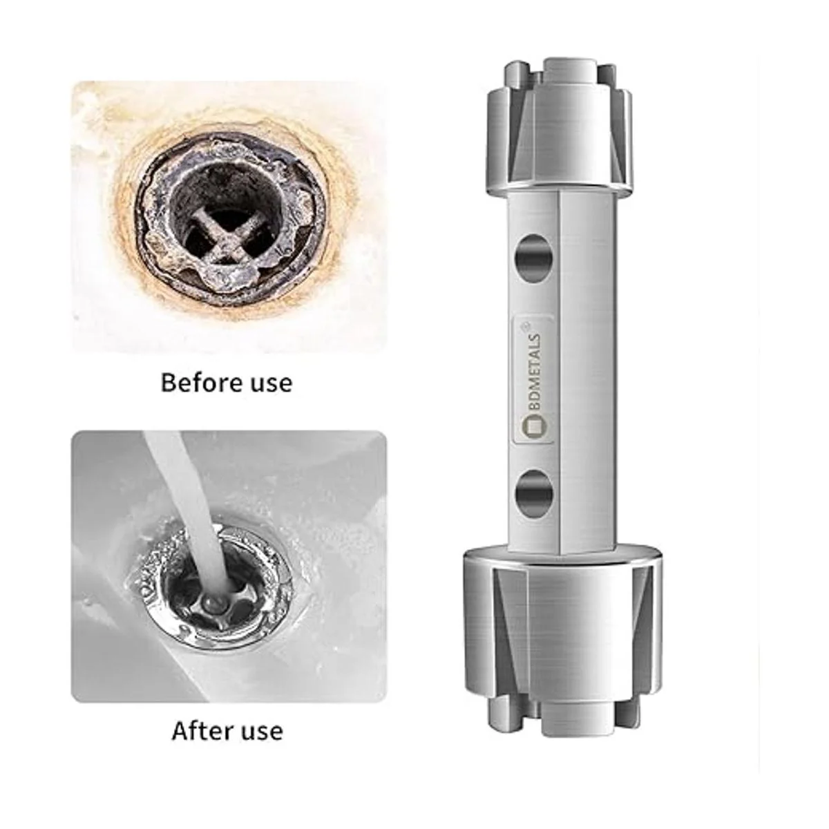Bdmetals Llave removedor de drenaje de tina llave de_5