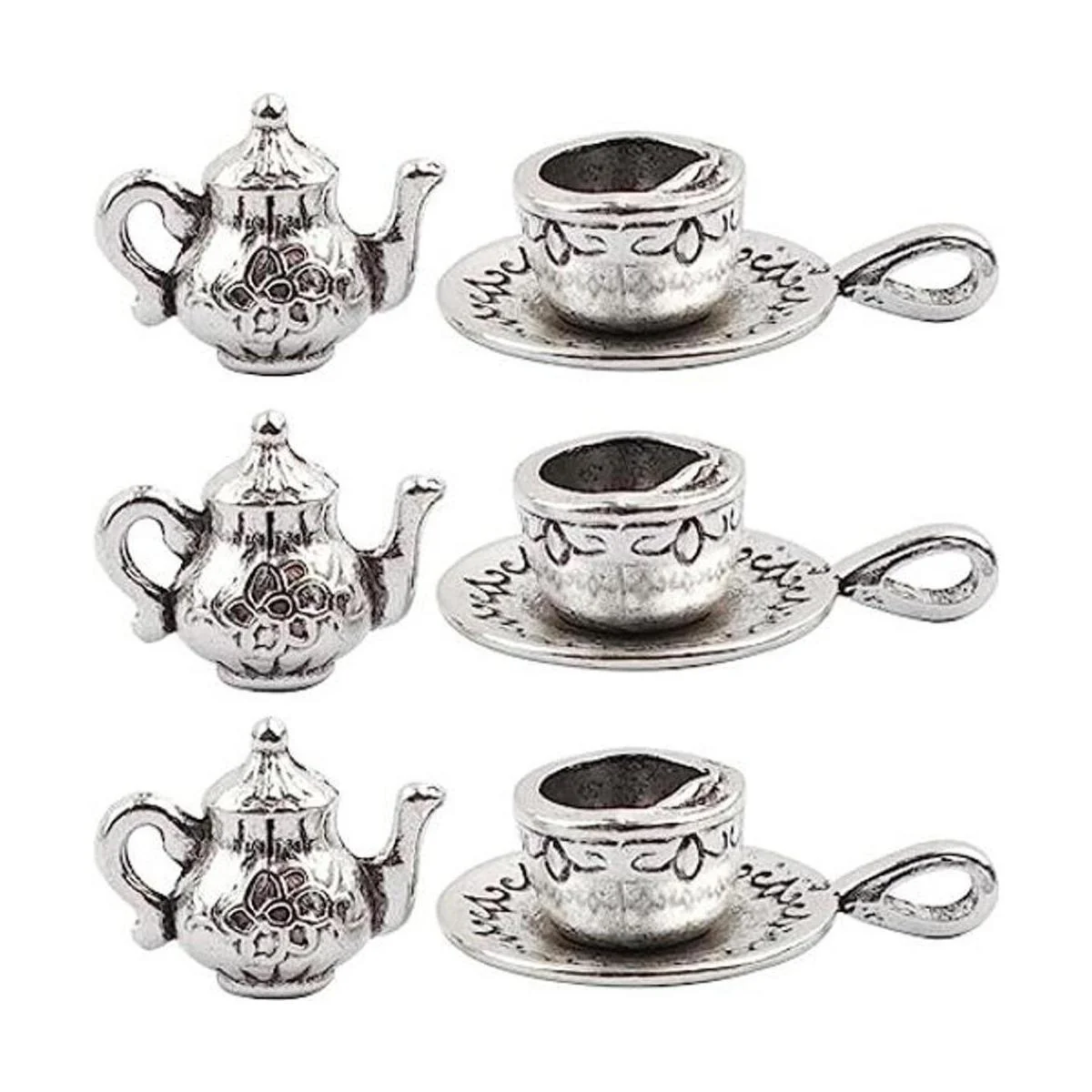 AUEAR Paquete de 40 colgantes de taza de té para hacer_1