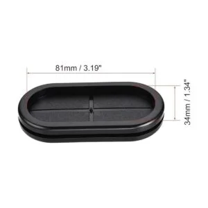 uxcell Ojales de goma ovalados de doble cara tamaño 3.346_3