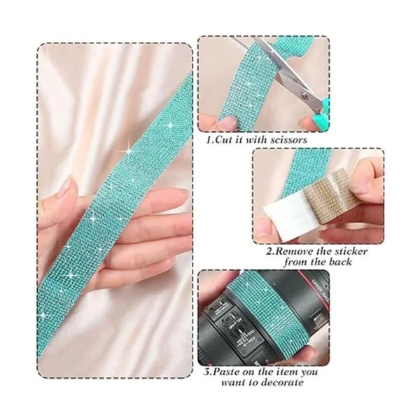 Zonon Tiras adhesivas con diamantes de imitación para_3