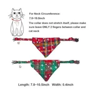 ADOGGYGO Christmas Cat Collars Breakaway with Bell 2 Pack_6