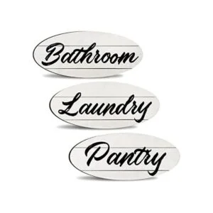 3 letreros de baño de casa de campo decoración de pared_1