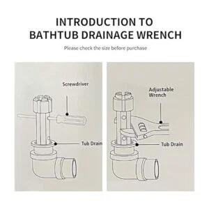 Bdmetals Llave removedor de drenaje de tina llave de_6