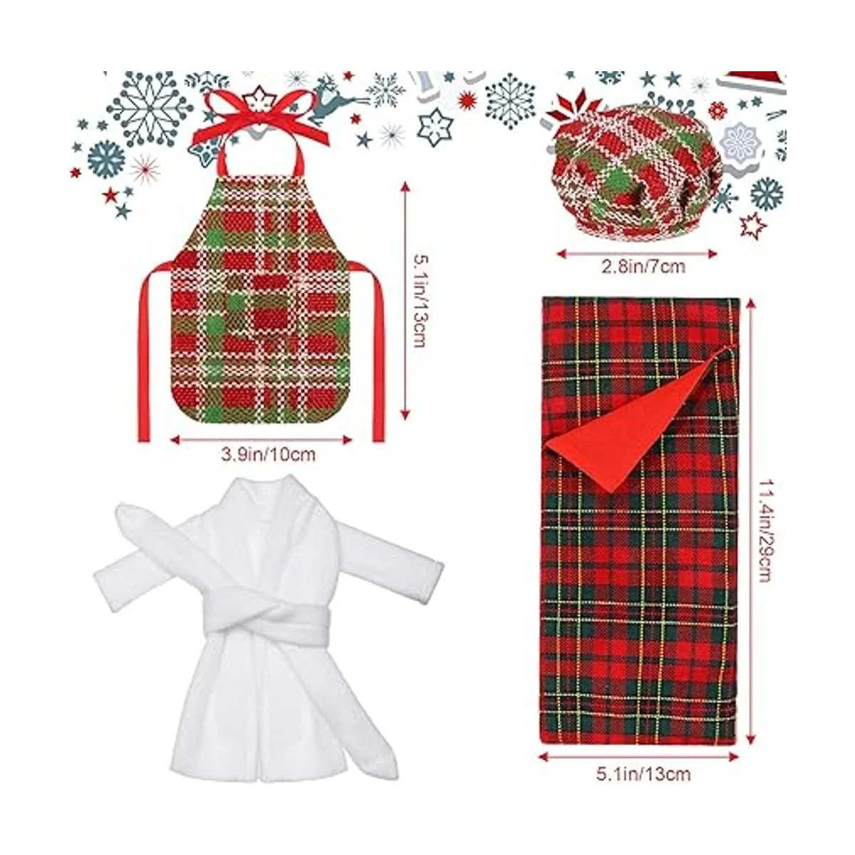 Saco de dormir accesorio de Navidad para muñeca elfa_3