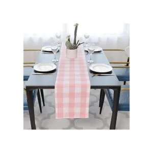 NATUS WEAVER Camino de mesa de estilo rústico de 2 lados_2