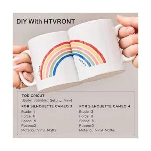 HTVRONT Vinilo blanco permanente para Cricut Rollo de_6