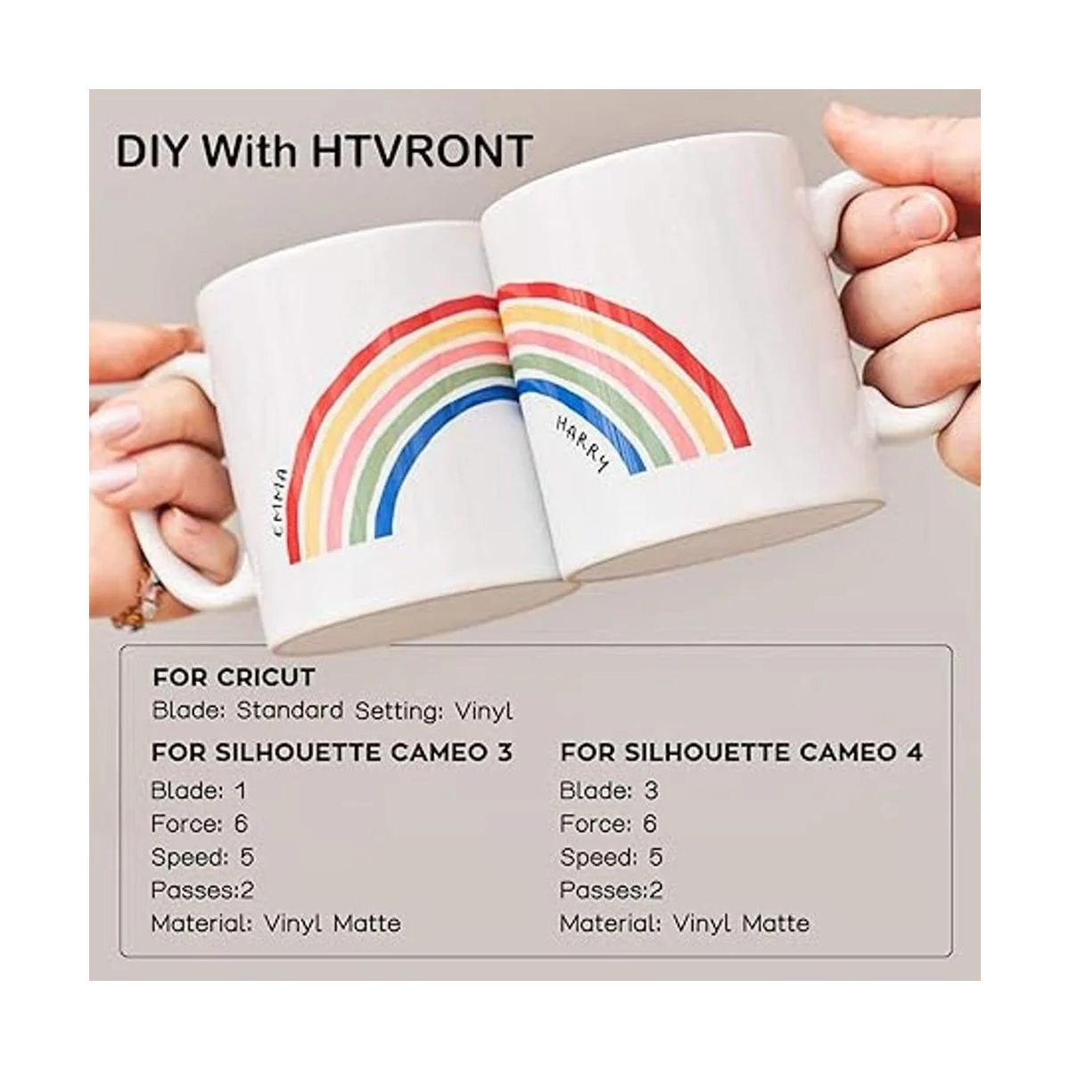 HTVRONT Vinilo blanco permanente para Cricut Rollo de_6