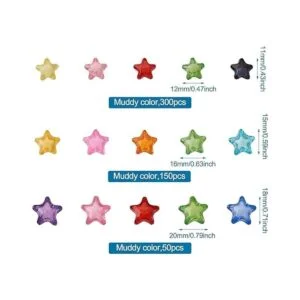 Pandahall 500 cuentas de estrella de acrílico_7