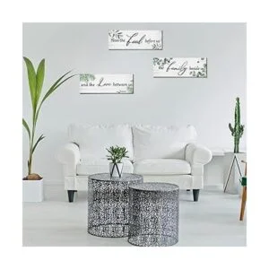 3 piezas de madera de eucalipto cartel de pared bendice_6