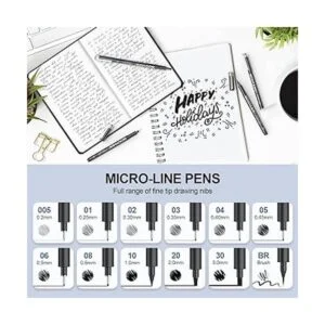 Mogyann Bolígrafos de dibujo de color negro para dibujar_3