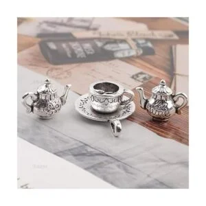 AUEAR Paquete de 40 colgantes de taza de té para hacer_5