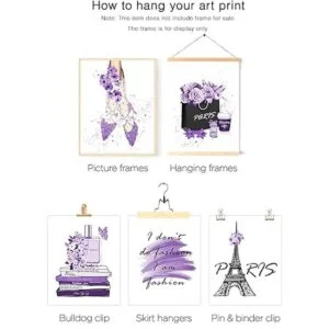 HoozGee Pósteres de maquillaje morados impresiones_3