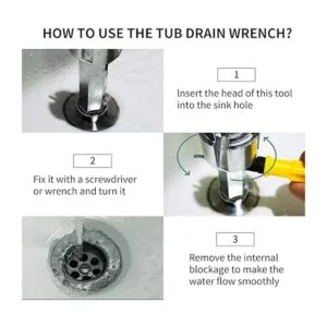 Bdmetals Llave removedor de drenaje de tina llave de_4