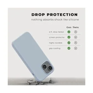 AloCase Funda compatible con iPhone 13 de silicona azul_4