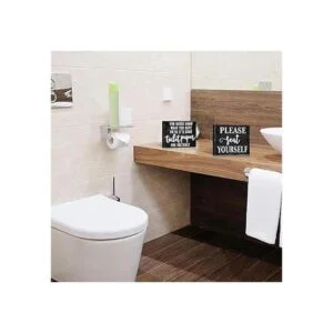 2 piezas divertidas de decoración de baño de granja You_5