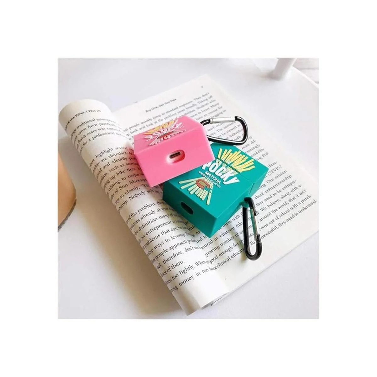 Joyleop Funda de galletas rosa para Airpods 12 diseño de_7