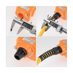 Uxcell PG7 Cable Glándula 0.118 in0.256 in Agujero de_4