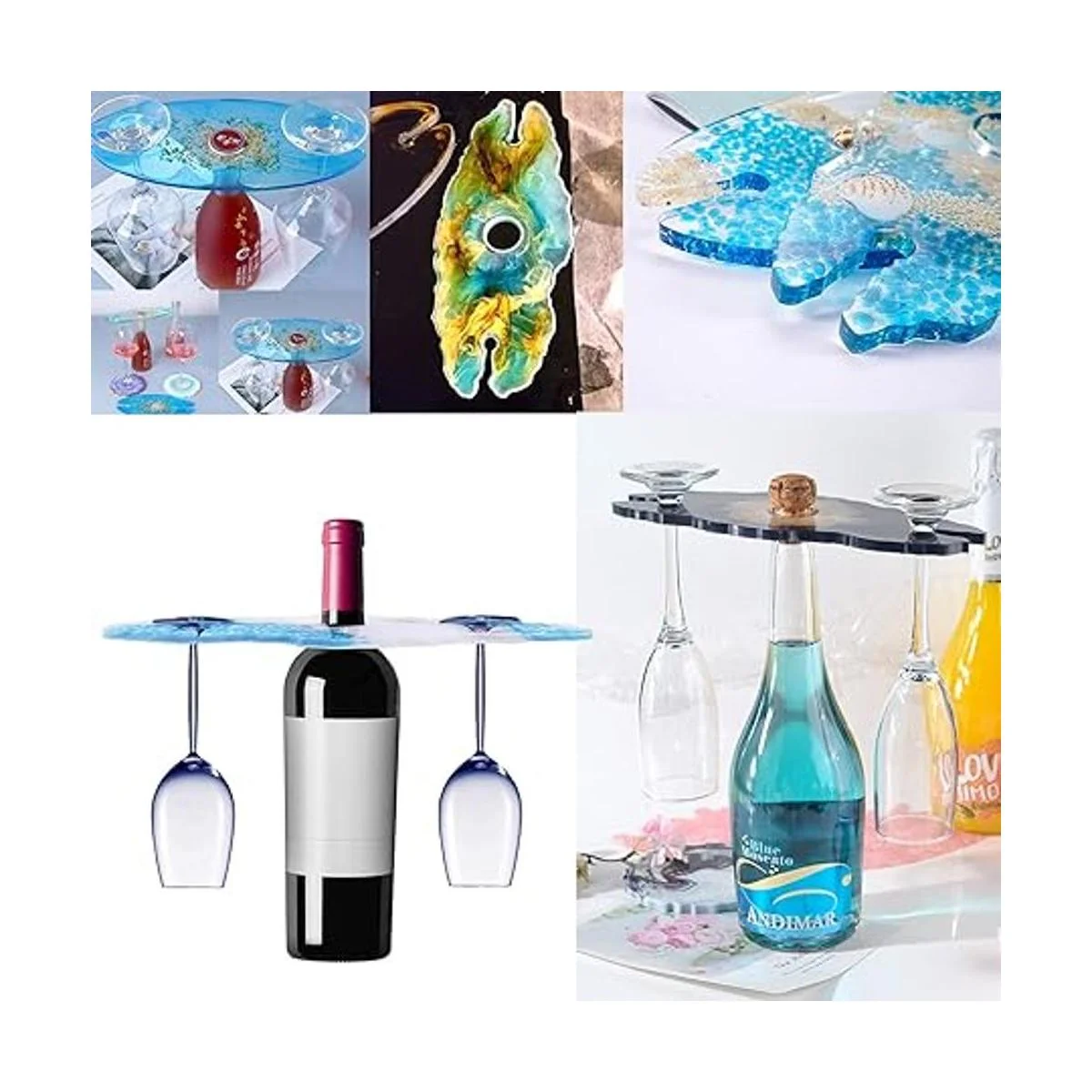 Honbay 2 moldes de silicona para soporte de vino moldes_5