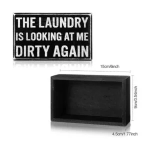 Letrero de madera para decoración de cuarto de servicio_2