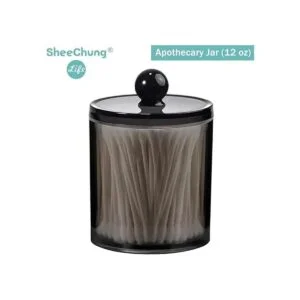 Paquete de 6 tarros de boticario Qtip para baño con_2