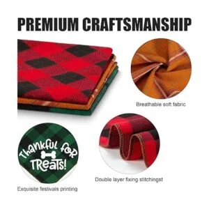 Paquete de 3 pañuelos de Acción de Gracias diseño clásico_3