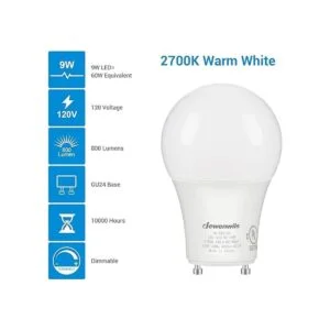 DEWENWILS Bombilla LED GU24 equivalente a 60 W bombillas_3