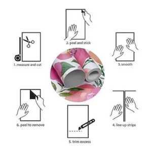 WENMER Papel tapiz floral de 17.7 x 118 pulgadas papel_7