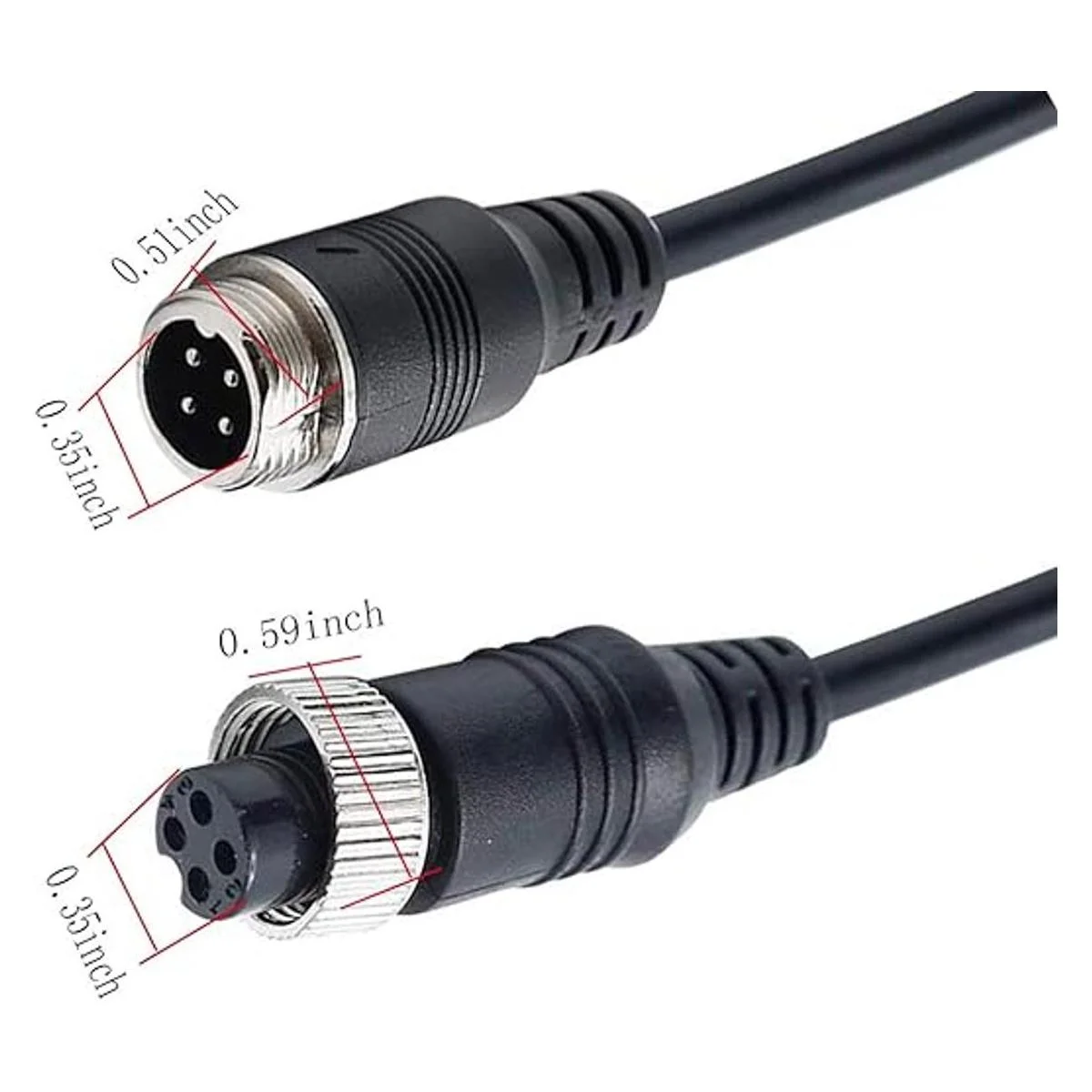 PEN 10FT3M coche 4Pin Aviación Video ExtensionCable para_2