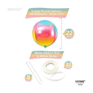 Globos Jumbo Pastel Rainbow para fiesta de cumpleaños_4