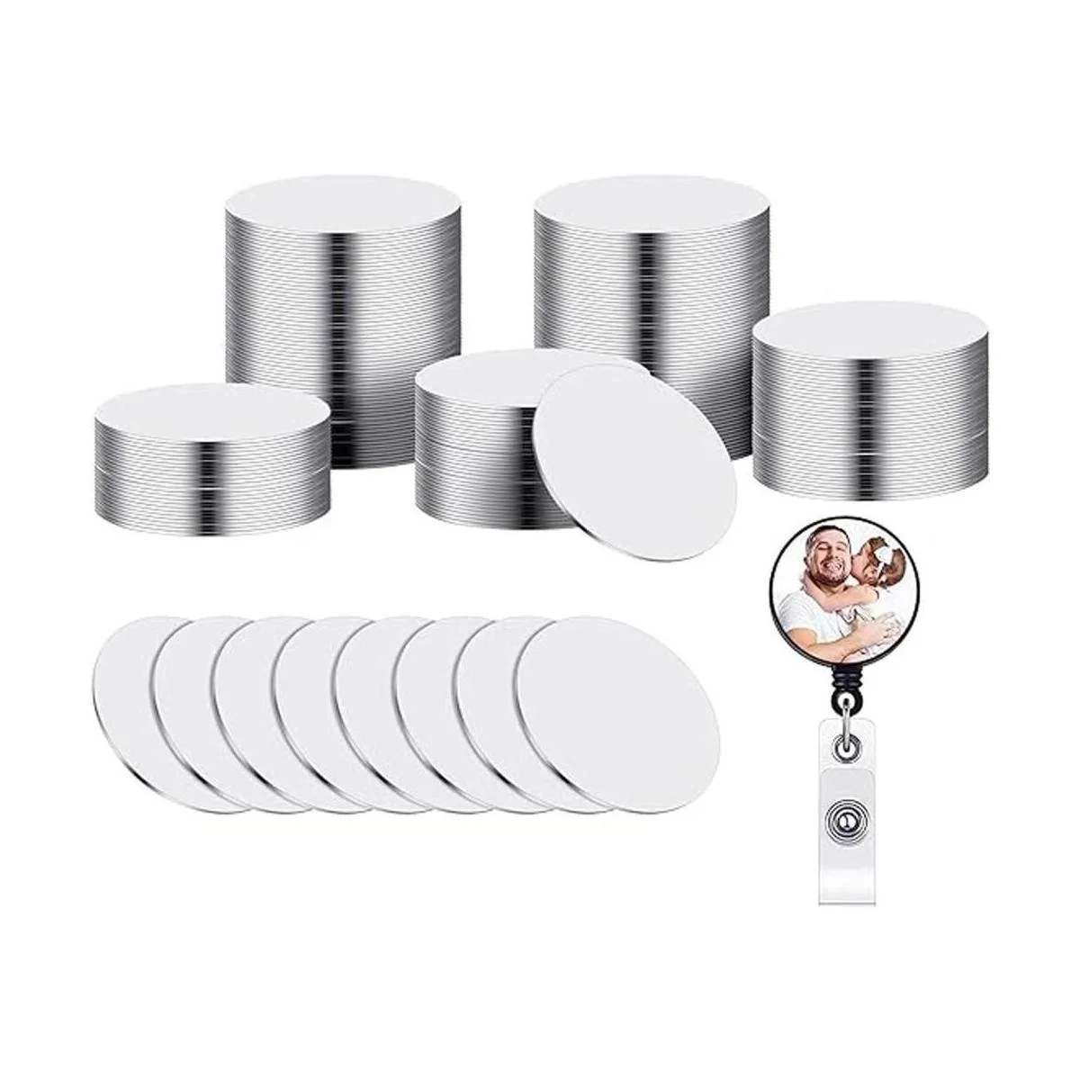 Hotop Calcomanías de aluminio en blanco de sublimación de_1