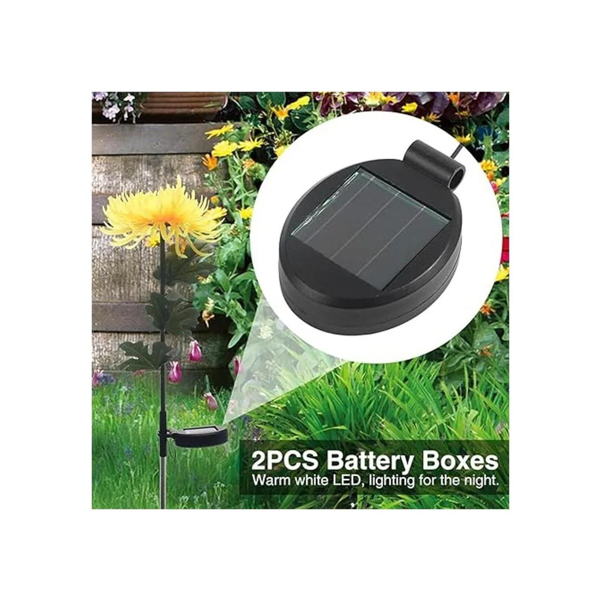 Paquete de 2 paneles de repuesto de luz solar para_5