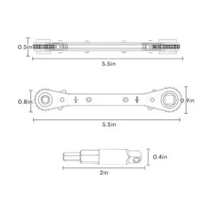 Llave de servicio HVAC llave de trinquete de_7
